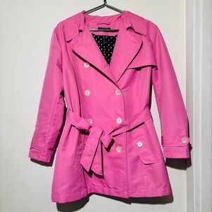 Lauren Ralph Lauren Pink Double Breasted Belted Trench Women's Coat Sz. 1X